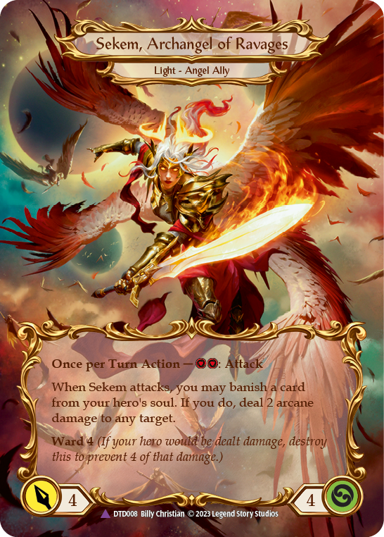 Figment of Ravages // Sekem, Archangel of Ravages (Marvel) [DTD008] (Dusk Till Dawn)  Cold Foil | Webway Games