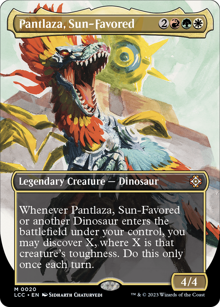 Pantlaza, Sun-Favored (Borderless) [The Lost Caverns of Ixalan Commander] | Webway Games