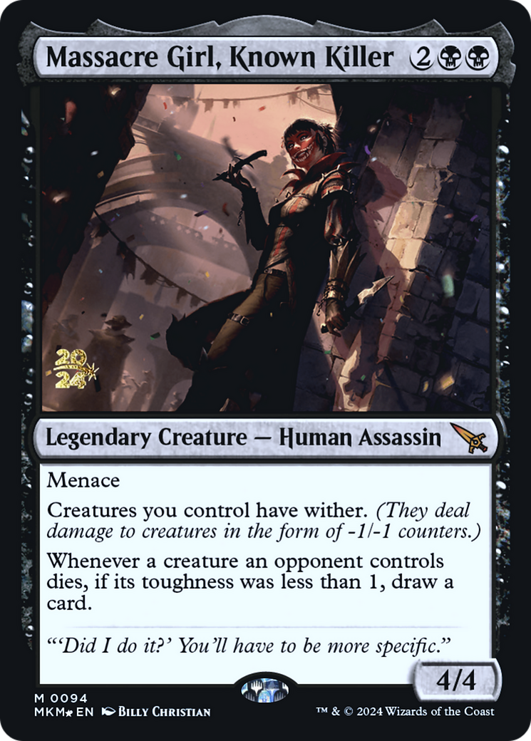 Massacre Girl, Known Killer [Murders at Karlov Manor Prerelease Promos] | Webway Games