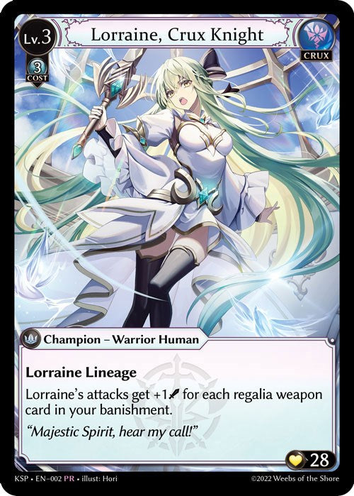 Lorraine, Crux Knight (2) [Promotional Cards] | Webway Games