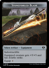 Saproling // Stoneforged Blade Double-Sided Token [Commander Masters Tokens] | Webway Games