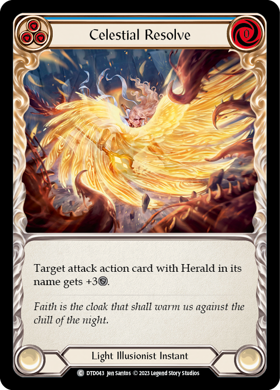 Celestial Resolve (Blue) [DTD043] (Dusk Till Dawn)  Rainbow Foil | Webway Games