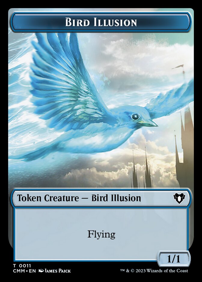 Treasure // Bird Illusion Double-Sided Token [Commander Masters Tokens] | Webway Games