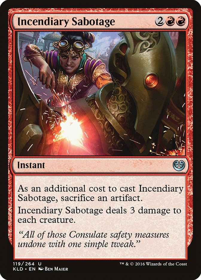 Incendiary Sabotage [Kaladesh] | Webway Games