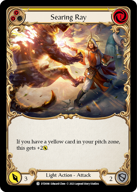 Searing Ray (Yellow) [DTD098] (Dusk Till Dawn)  Rainbow Foil | Webway Games