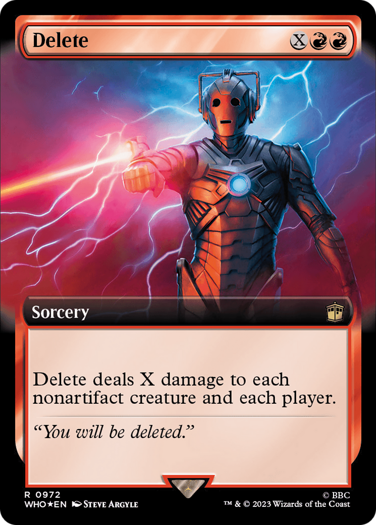 Delete (Extended Art) (Surge Foil) [Doctor Who] | Webway Games