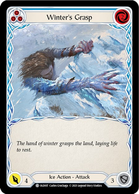 Winter's Grasp (Blue) [OLD017] (Tales of Aria Oldhim Blitz Deck)  1st Edition Normal | Webway Games