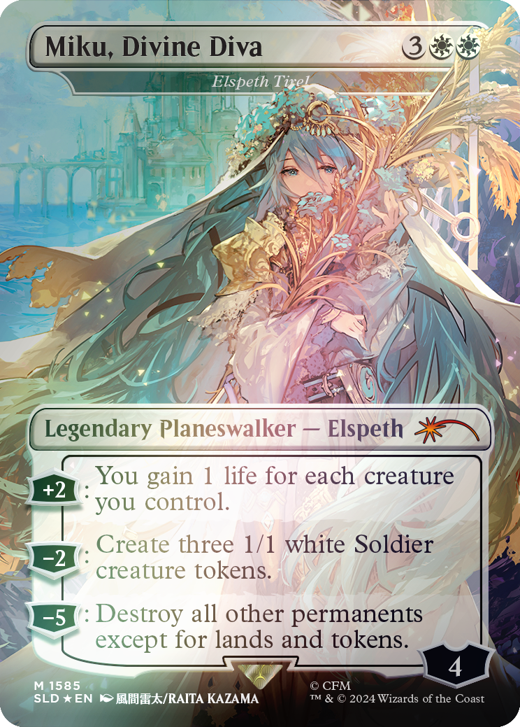 Miku, Divine Diva - Elspeth Tirel (Rainbow Foil) [Secret Lair Drop Series] | Webway Games