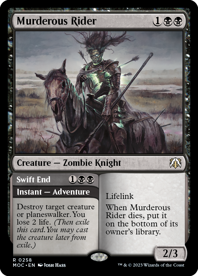 Murderous Rider // Swift End [March of the Machine Commander] | Webway Games