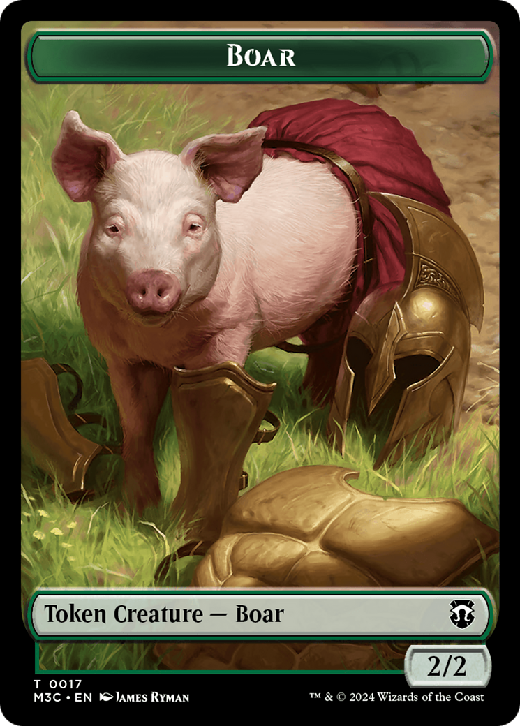 Forest Dryad // Boar Double-Sided Token [Modern Horizons 3 Commander Tokens] | Webway Games