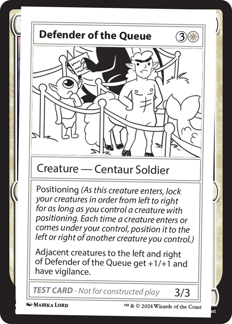 Defender of the Queue [Mystery Booster 2 Playtest Cards] | Webway Games