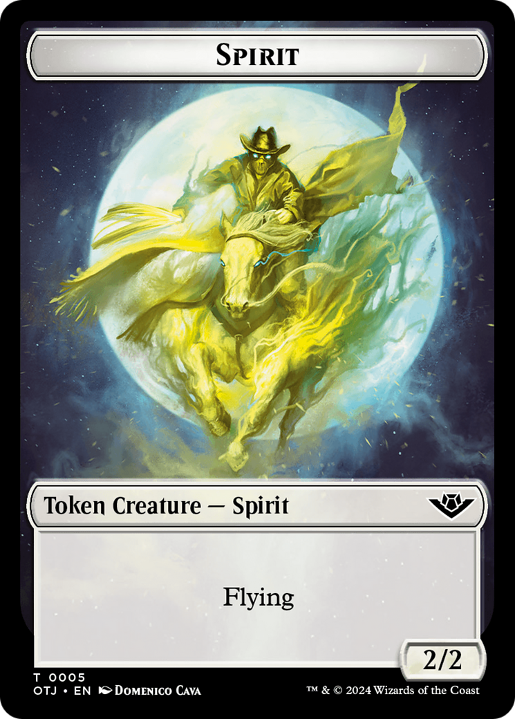 Spirit // Plot Double-Sided Token [Outlaws of Thunder Junction Tokens] | Webway Games