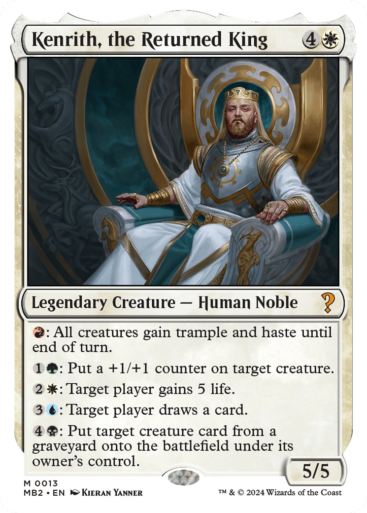 Kenrith, the Returned King (White Border) [Mystery Booster 2] | Webway Games