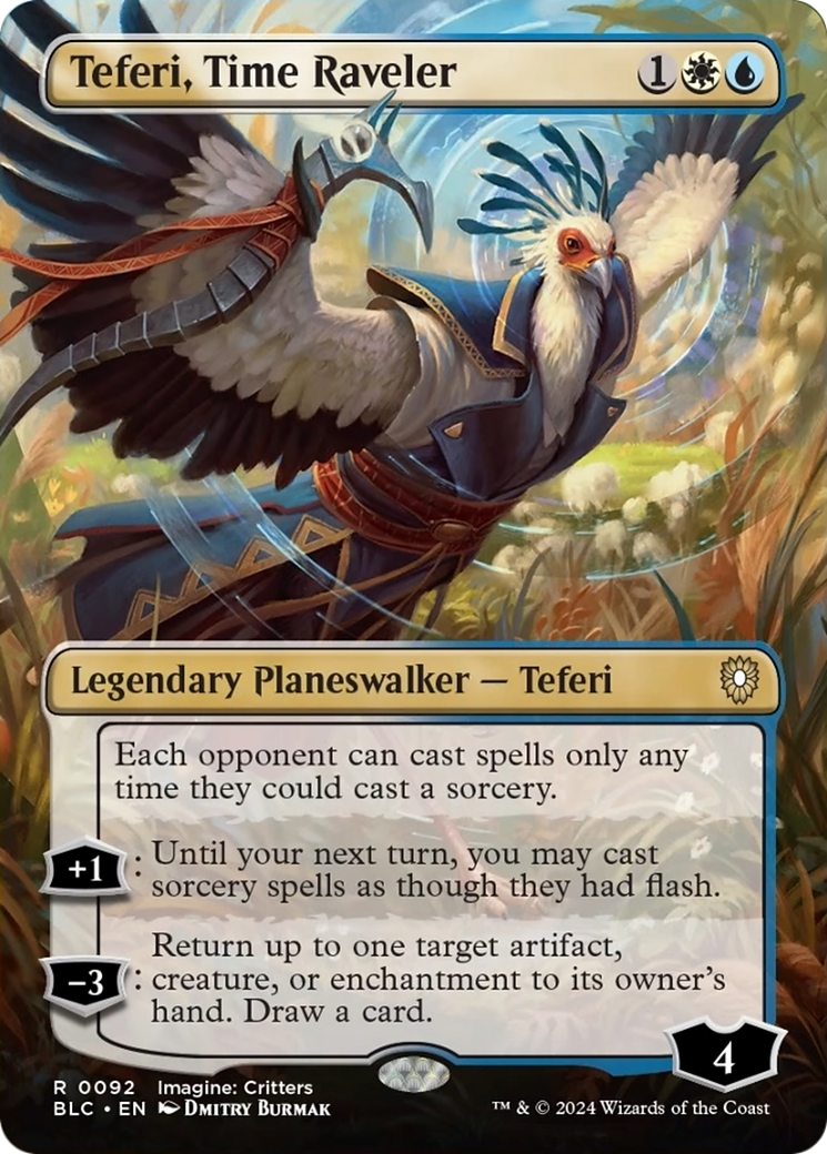 Teferi, Time Raveler (Borderless) [Bloomburrow Commander] | Webway Games