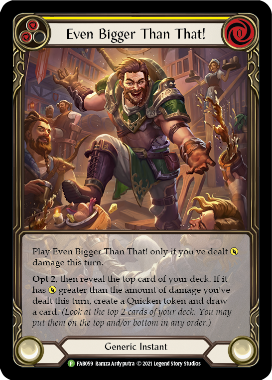 Even Bigger Than That (Yellow) [FAB059] (Promo)  Rainbow Foil | Webway Games