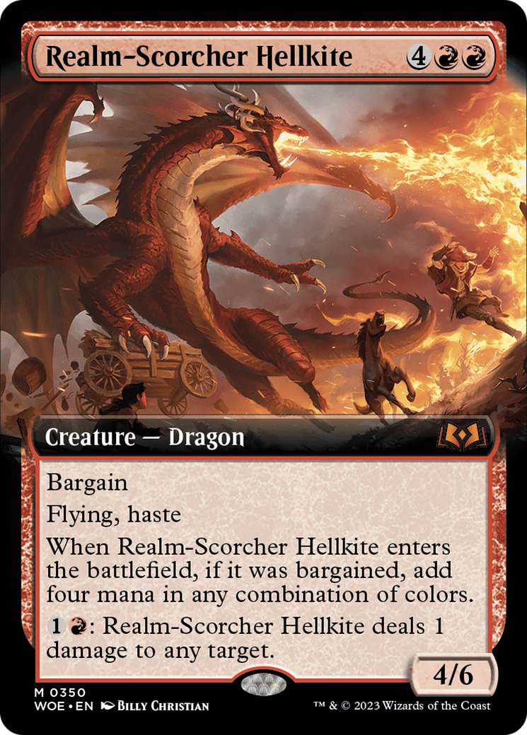 Realm-Scorcher Hellkite (Extended Art) [Wilds of Eldraine] | Webway Games