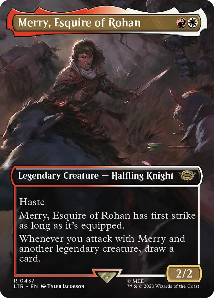 Merry, Esquire of Rohan (Borderless Alternate Art) [The Lord of the Rings: Tales of Middle-Earth] | Webway Games