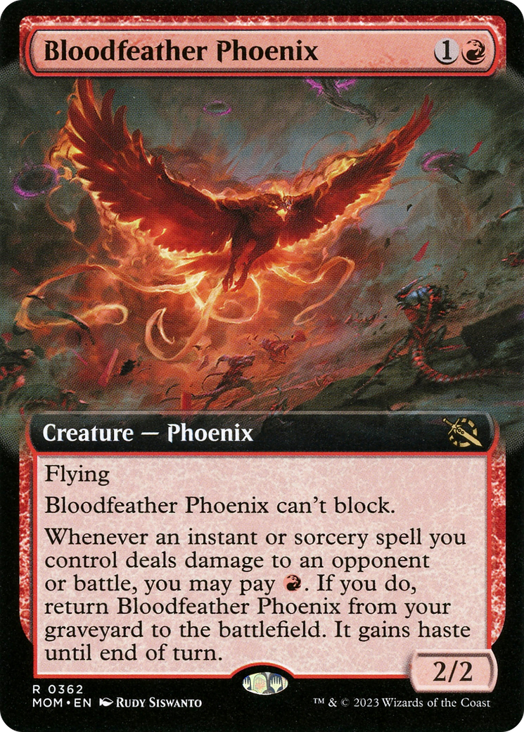 Bloodfeather Phoenix (Extended Art) [March of the Machine] | Webway Games