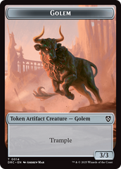 Golem (0014) // Golem (0015) Double-Sided Token [Aetherdrift Tokens] | Webway Games