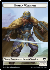 Human Warrior // Zombie Army Double-Sided Token [Commander Masters Tokens] | Webway Games