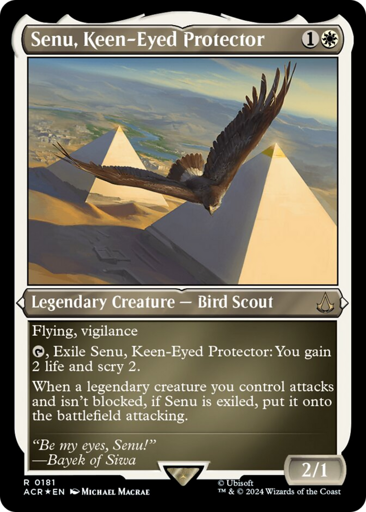 Senu, Keen-Eyed Protector (Foil Etched) [Assassin's Creed] | Webway Games
