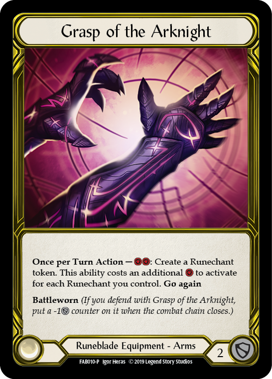 Grasp of the Arknight [FAB010-P] (Promo)  1st Edition Cold Foil - Golden | Webway Games