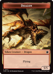 Cat Beast // Dragon (0017) Double-Sided Token [Foundations Tokens] | Webway Games