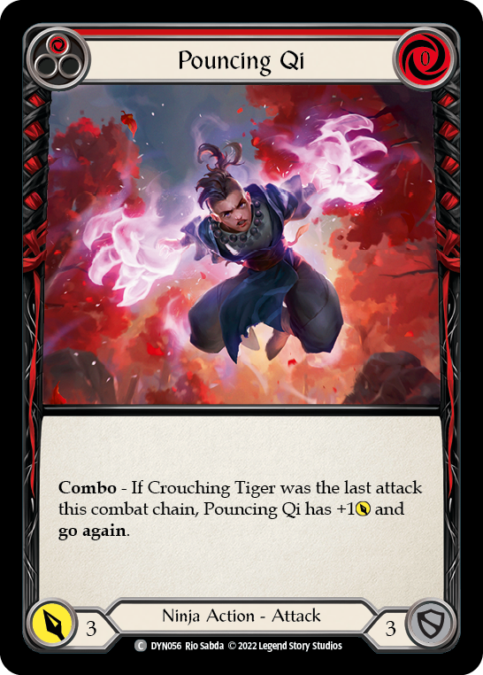 Pouncing Qi (Red) [DYN056] (Dynasty)  Rainbow Foil | Webway Games
