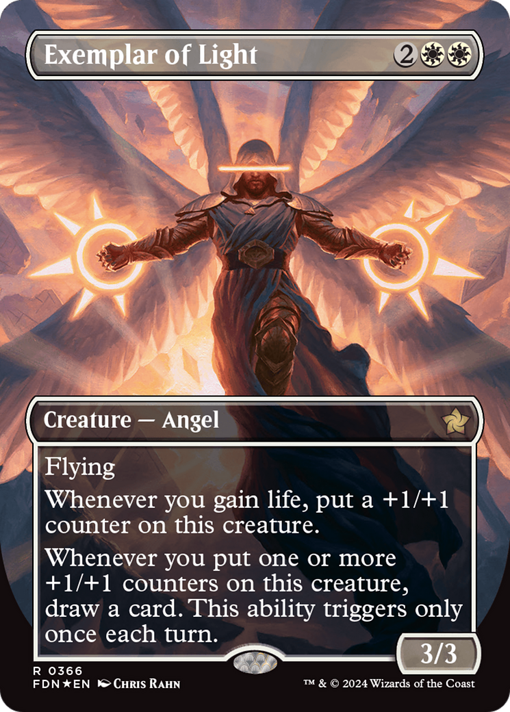 Exemplar of Light (Borderless) (Mana Foil) [Foundations] | Webway Games