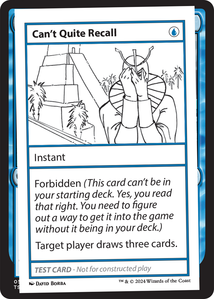 Can't Quite Recall [Mystery Booster 2 Playtest Cards] | Webway Games