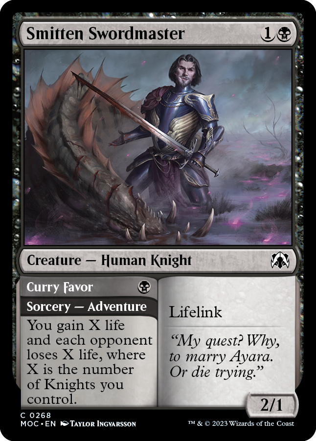 Smitten Swordmaster // Curry Favor [March of the Machine Commander] | Webway Games