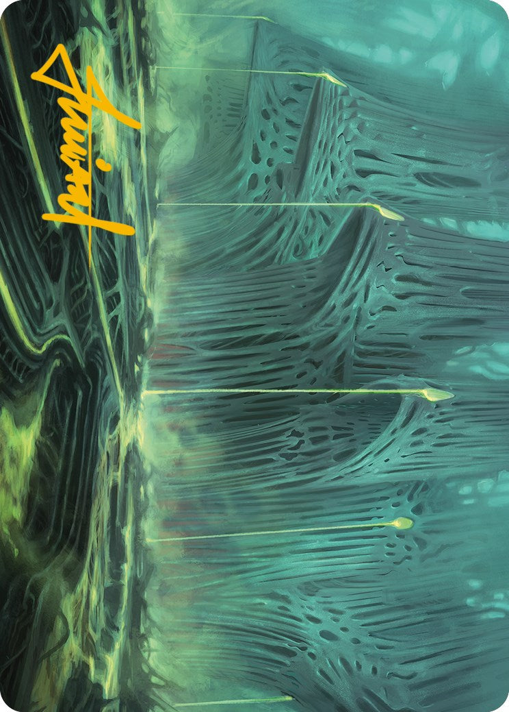 Swamp Art Card (Gold-Stamped Signature) [Phyrexia: All Will Be One Art Series] | Webway Games