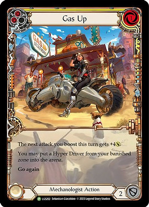 Gas Up (Yellow) [LGS203] (Promo)  Rainbow Foil | Webway Games