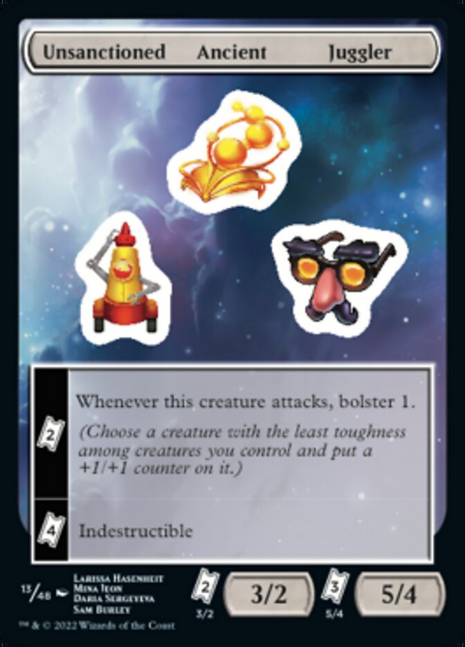 Unsanctioned Ancient Juggler [Unfinity Stickers] | Webway Games