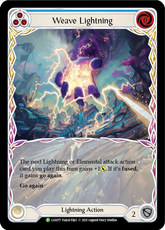 Weave Lightning (Blue) [LGS077] (Promo)  Rainbow Foil | Webway Games