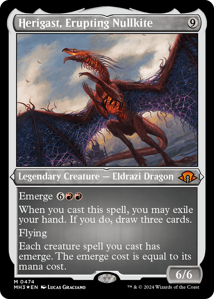 Herigast, Erupting Nullkite (Foil Etched) [Modern Horizons 3] | Webway Games