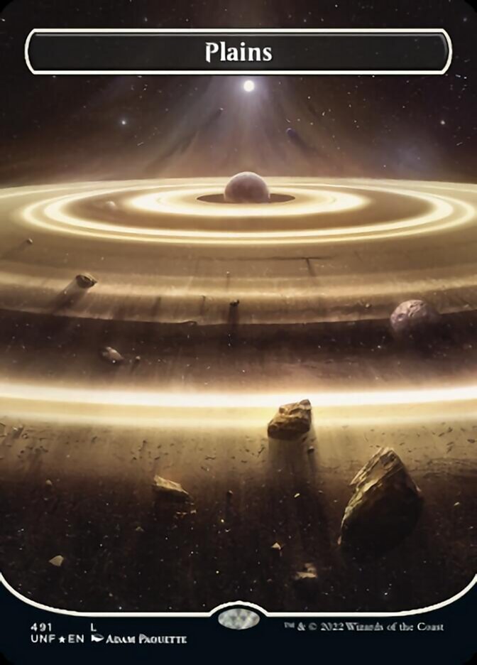 Plains (491) (Orbital Space-ic Land) (Galaxy Foil) [Unfinity] | Webway Games