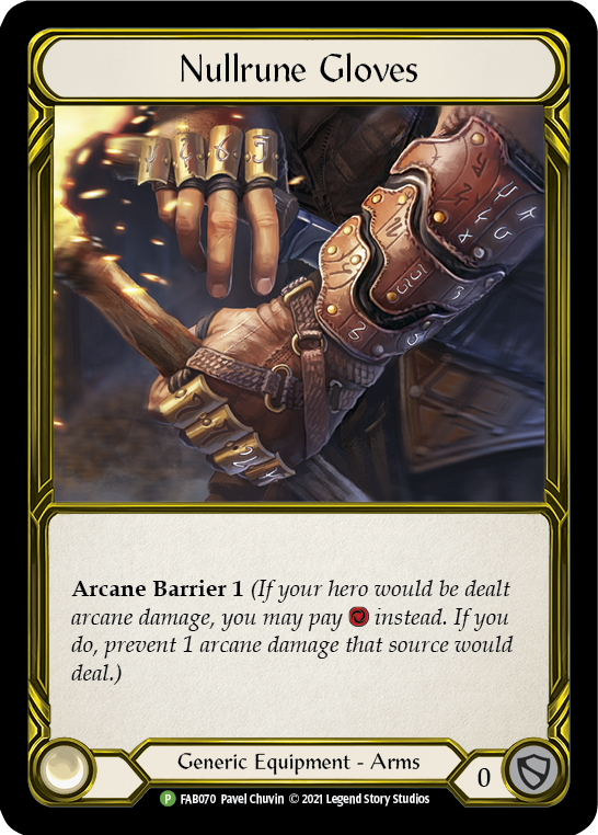 Nullrune Gloves (Golden) [FAB070] (Promo)  Cold Foil | Webway Games