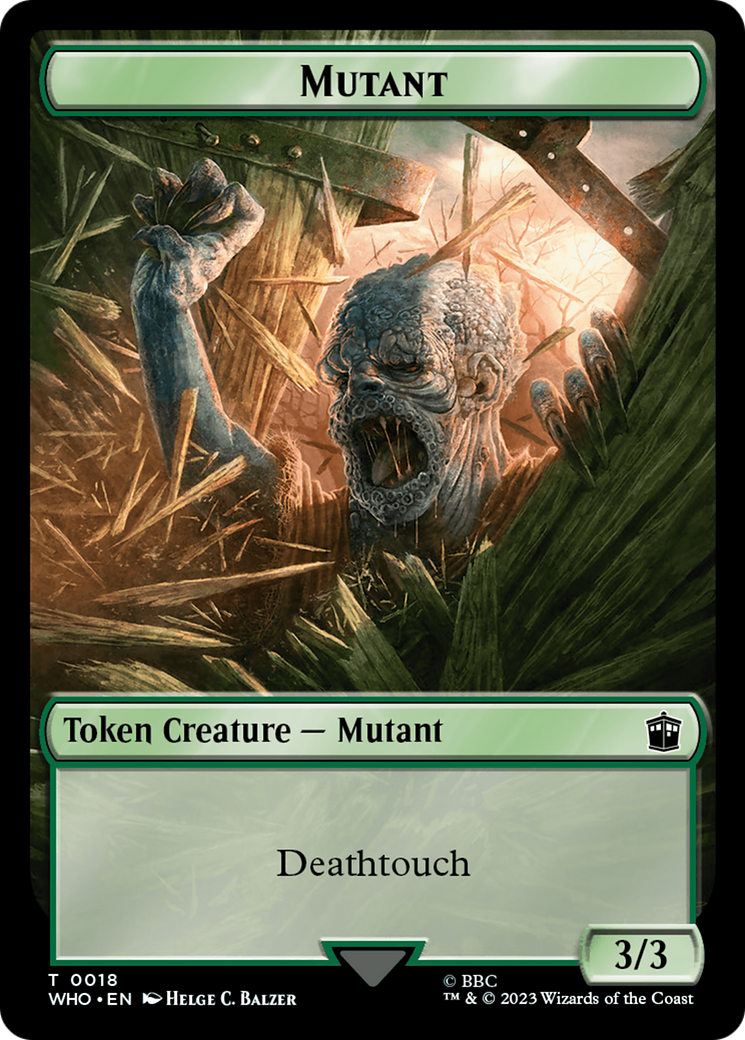 Soldier // Mutant Double-Sided Token [Doctor Who Tokens] | Webway Games