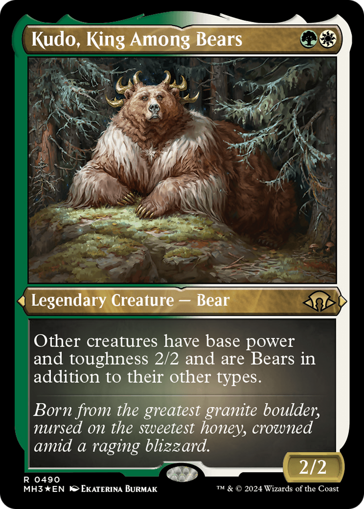 Kudo, King Among Bears (Foil Etched) [Modern Horizons 3] | Webway Games