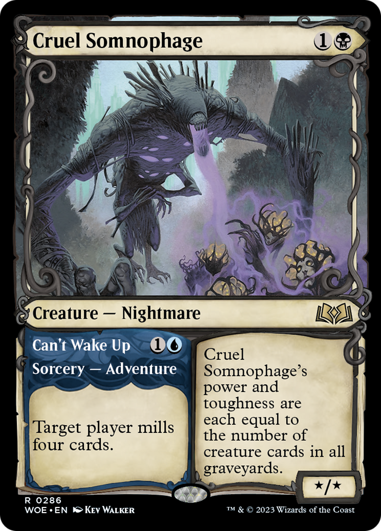 Cruel Somnophage // Can't Wake Up (Showcase) [Wilds of Eldraine] | Webway Games