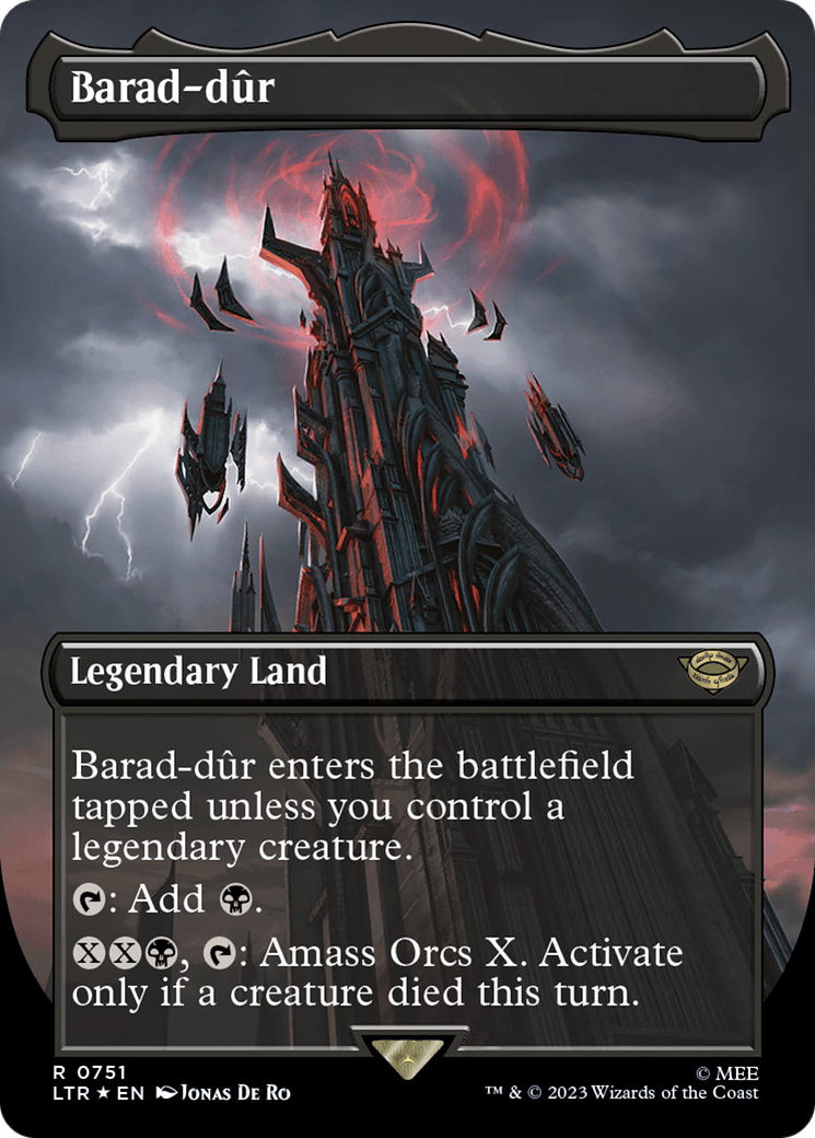 Barad-dur (0751) (Borderless) (Surge Foil) [The Lord of the Rings: Tales of Middle-Earth] | Webway Games