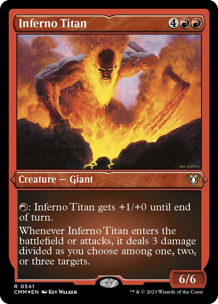 Inferno Titan (Foil Etched) [Commander Masters] | Webway Games