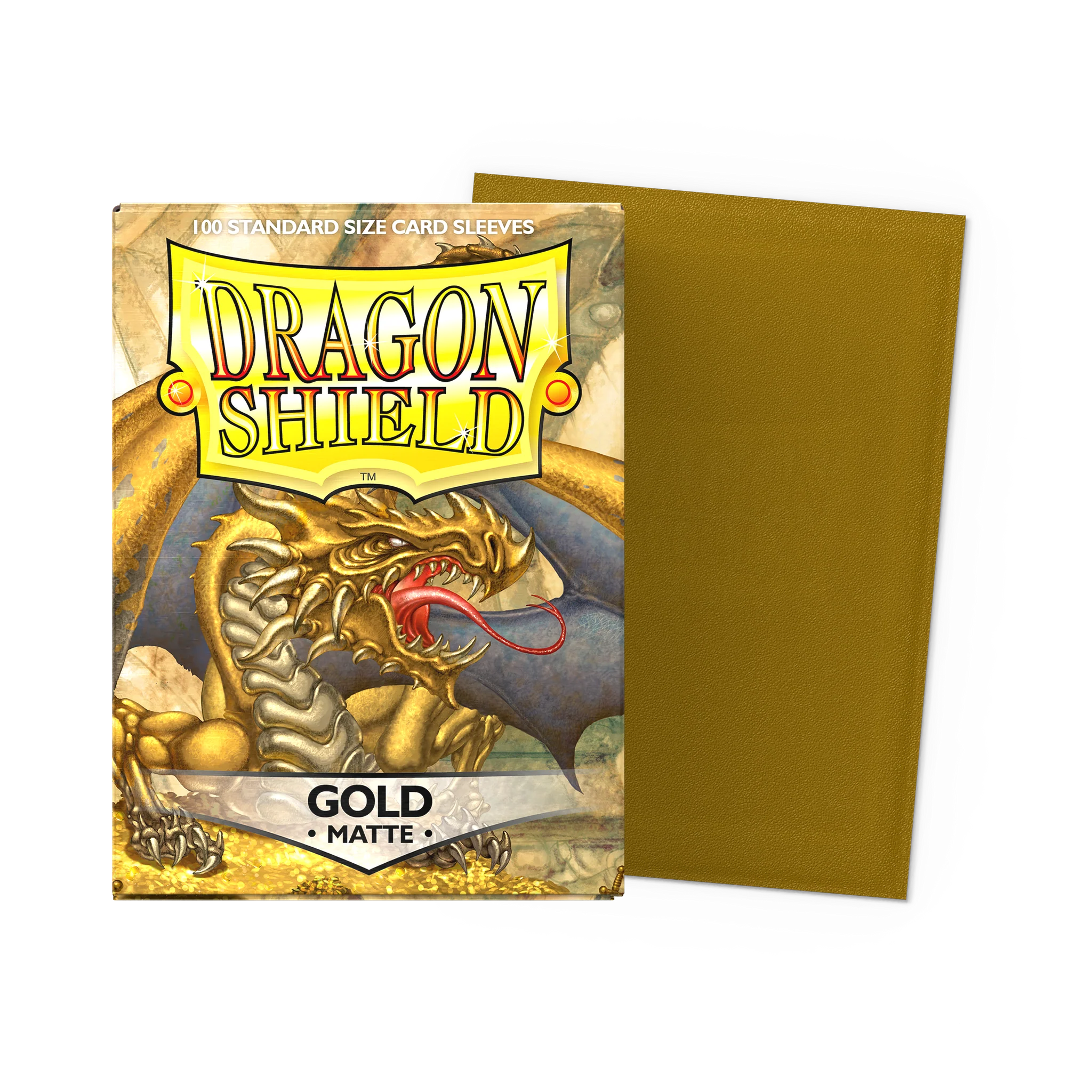 Dragon Shield 100 Matte Sleeves - Gold | Webway Games