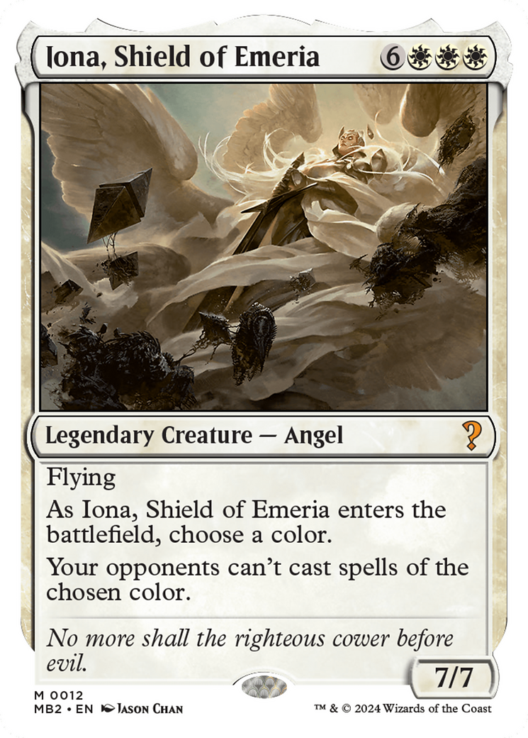 Iona, Shield of Emeria (White Border) [Mystery Booster 2] | Webway Games