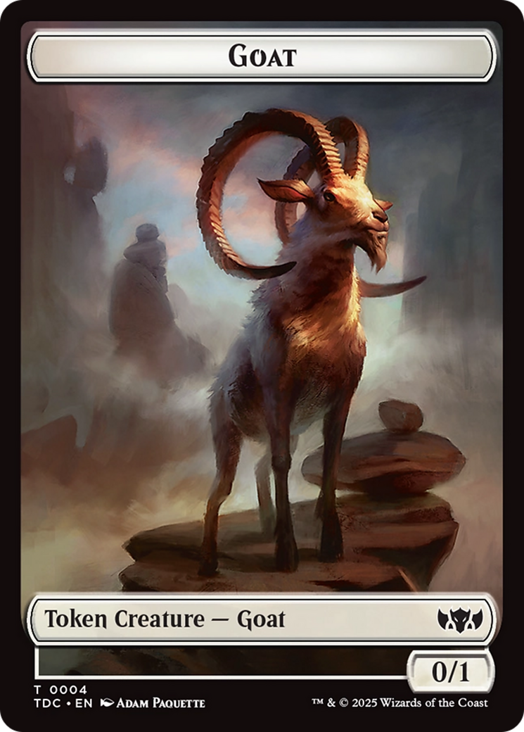 Goat // Timeless Witness Double-Sided Token [Tarkir: Dragonstorm Commander Tokens] | Webway Games