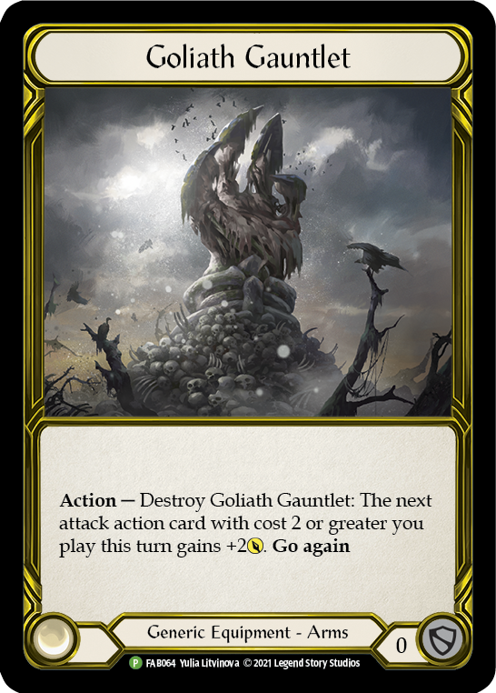 Goliath Gauntlet (Golden) [FAB064] (Promo)  Cold Foil | Webway Games