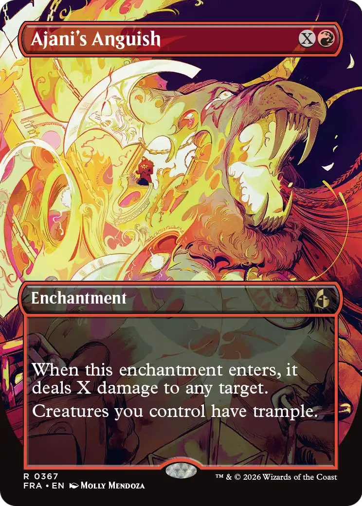 Ajani's Anguish (Borderless) [Reality Fracture] | Webway Games