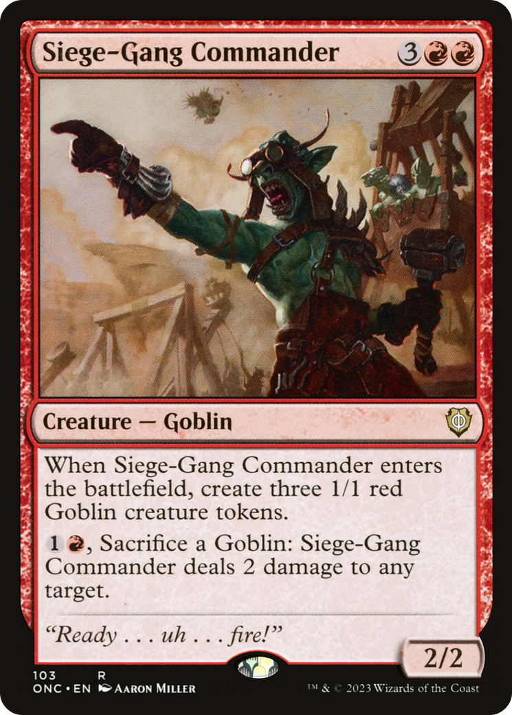 Siege-Gang Commander [Phyrexia: All Will Be One Commander] | Webway Games