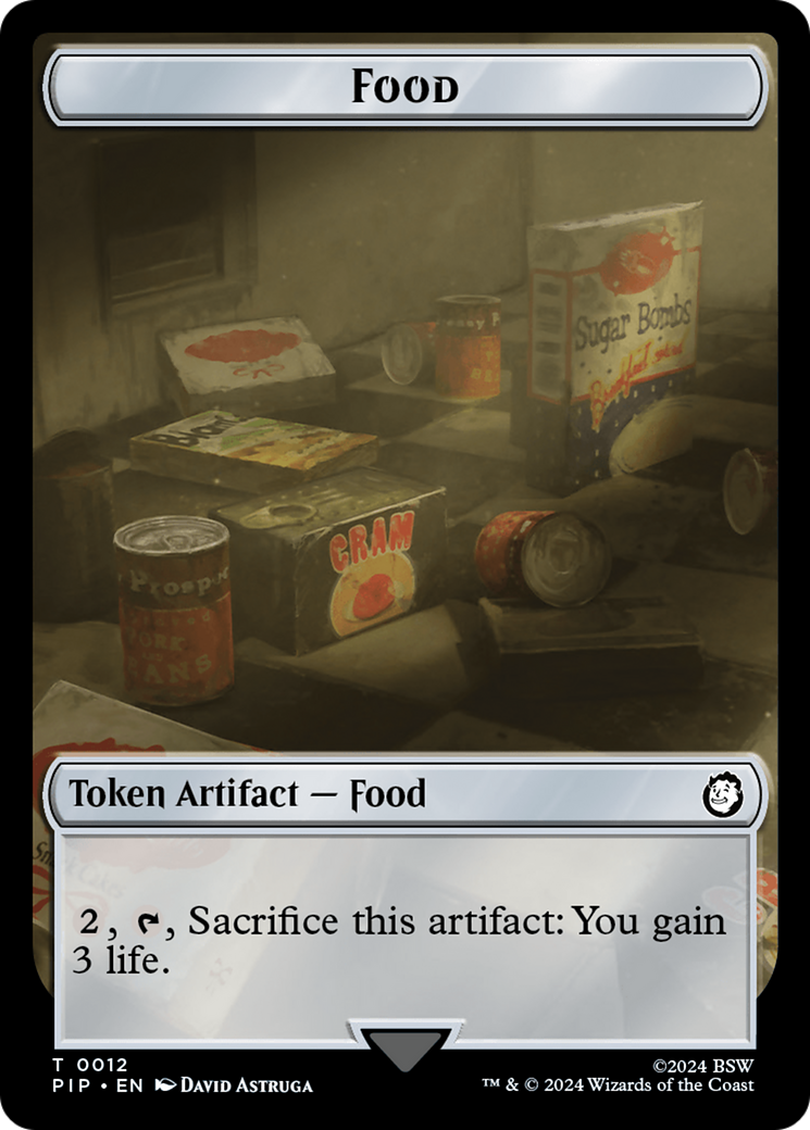 Food (0012) // Zombie Mutant Double-Sided Token [Fallout Tokens] | Webway Games
